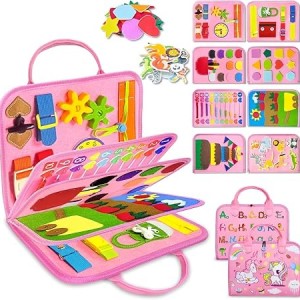 Exorany Busy Board Montessori Toys for Toddler Girl Birthday Gift Busy Book