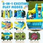 Bounce House, 8-in-1 Gameplay Mode Inflatable Bounce House for Kids
