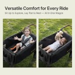 Stroller Wagon for Kids, One-Hand Adjustable Push/Pull Handle