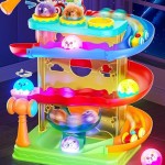 2-in-1 Ball Drop & Car Ramp Race Track Montessori Toy for Toddlers Ages 1-5