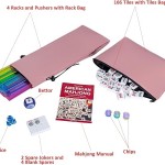 American Mahjong Set with Storage Bag, 166 White Tiles.