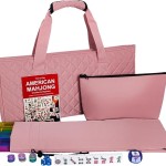 American Mahjong Set with Storage Bag, 166 White Tiles.