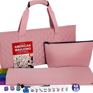 American Mahjong Set with Storage Bag, 166 White Tiles.