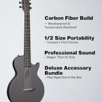 Enya NOVA GO Carbon Fiber 35-Inch Acoustic Travel Guitar, Black