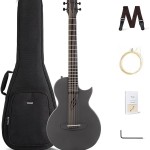 Enya NOVA GO Carbon Fiber 35-Inch Acoustic Travel Guitar, Black