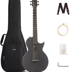Enya NOVA GO Carbon Fiber 35-Inch Acoustic Travel Guitar, Black