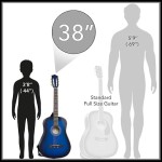 Ashthorpe 38-inch Beginner Acoustic Guitar (Blue)