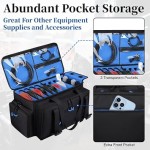 Large Dj Cable Bag with Detachable Dividers, Bottom Pad