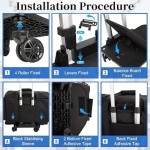 Large Rolling Dj Cable Bag with Detachable Dividers, Bottom Pad