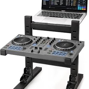 HULISEN DJ Laptop Stand, Dual Tier Foldable Stand for Laptop & Controller