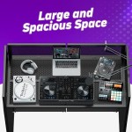 YooKoo Portable DJ Booth, Metal Frame DJ Table, 40" x 20" Tabletop