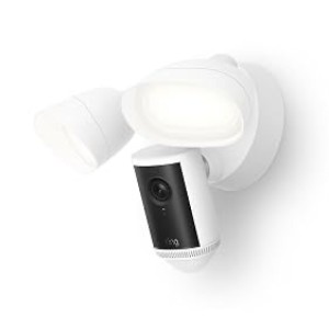 Ring Floodlight Cam 4K Pro (newest model), Wired, Retinal 4K with wide-angle video, 10x Enhanced Zoom, and 2000 Lumen Floodlights, White