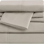 CANNON Solid Breezy Blue Twin XL 4 Piece Sheet Set