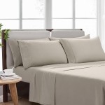 CANNON Solid Breezy Blue Twin XL 4 Piece Sheet Set