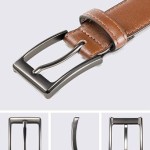 Men's Genuine Leather Dress Belt, 1 1/4" Business Casual Belt in Gift Box