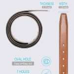 Men's Genuine Leather Dress Belt, 1 1/4" Business Casual Belt in Gift Box