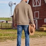 Men's Quarter Zip Pullover Sweatshirts 1/4 Zip Long Sleeve Sweater