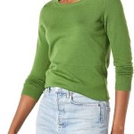 Women's Long-Sleeve Lightweight Crewneck Sweater, Flattering