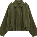 PRETTYGARDEN Women's Faux Suede Cropped Bomber Jacket