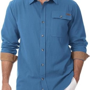 Men's Button Down Long Sleeve Cotton Flannel Shirts