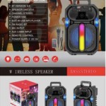 Oudiobop Bk-805 10W Single 8-Inch Portable Wireless Bluetooth Speaker for Home/Party/Outdoor
