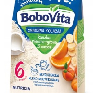 BOBOVITA Milk Rice Porridge 3 Fruits 6 m+ 230 g