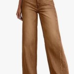 Sidefeel Women's Wide Leg Jeans High Waisted Stretchy Denim Pants