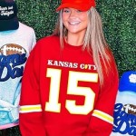 Football Sweatshirt Women Game Day Team Fans Heart Pullover Tops