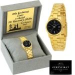WATCH CASIO GOLD, GOLD PLATED WITH 24 CARAT REAL GOLD + ENGRAVING