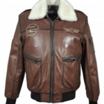 AVIATION Pilot Men's LEATHER 3XL BRONZE WINTER Natural Leather TOPGUN 2IN1 PL