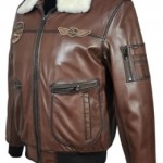 AVIATION Pilot Men's LEATHER 3XL BRONZE WINTER Natural Leather TOPGUN 2IN1 PL