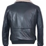 Men's Black AVIATION PILOT WINTER XXL Natural LEATHER PATCH TOP GUN