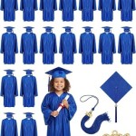 Xuhal 18 Set Preschool Graduation Cap and Gown Set Kindergarten Grad Gowns Kid Graduation Cap with 2026 Grad Tassel
