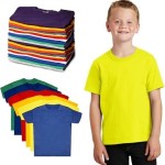 72 Pack Kids Cotton Tshirts Bulk, Wholesale Unisex Children Tees, for Boys and Girls Mixed Sizes and Colors
