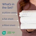 Queen Size 4 Piece Sheet Set - Comfy Breathable & Cooling Sheets - White