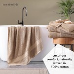 LANE LINEN Bath Sheets 4 Pack Oversized Soft Absorbent - Sea Port